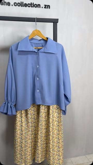 ست شومیز و دامن زنانه دریا تابستانه